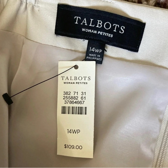 Talbot's Skirt Neutral Light Tan 14WP - Picture 5 of 5